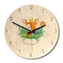 New 3D Wall Clock Quartz Cartoon Fox Wall Clock Modern Design 28cm Mute Movement Wall Watch For Home Decoration Dropshipping