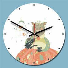 M.Sparkling 11 Inch Creative Modern Wall Clock Acrylic Painting Cute Cat 3D Wall Watch Kids Room Decoration Relogio De Parede
