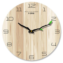 2019Wood grain Wall Clock Living Room Bedroom Mute Clock Wooden Creative Modern Minimalist Home European Clocks Free shipping