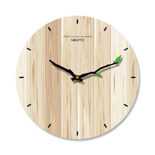 2019Wood grain Wall Clock Living Room Bedroom Mute Clock Wooden Creative Modern Minimalist Home European Clocks Free shipping