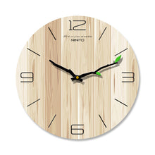 2019Wood grain Wall Clock Living Room Bedroom Mute Clock Wooden Creative Modern Minimalist Home European Clocks Free shipping