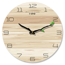 2019Wood grain Wall Clock Living Room Bedroom Mute Clock Wooden Creative Modern Minimalist Home European Clocks Free shipping