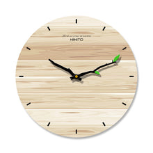 2019Wood grain Wall Clock Living Room Bedroom Mute Clock Wooden Creative Modern Minimalist Home European Clocks Free shipping