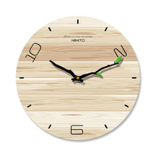 2019Wood grain Wall Clock Living Room Bedroom Mute Clock Wooden Creative Modern Minimalist Home European Clocks Free shipping