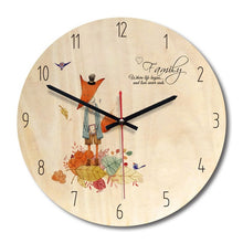 New 3D Wall Clock Quartz Cartoon Fox Wall Clock Modern Design 28cm Mute Movement Wall Watch For Home Decoration Dropshipping