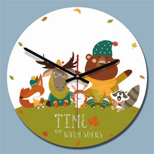 M.Sparkling 11 Inch Creative Modern Wall Clock Acrylic Painting Cute Cat 3D Wall Watch Kids Room Decoration Relogio De Parede