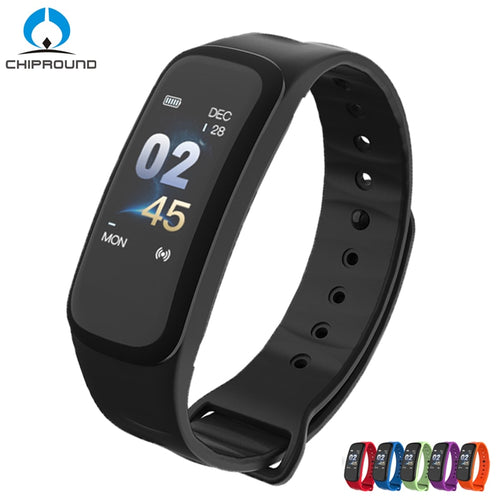 C1S Smart Bracelet Color Screen Blood Pressure Waterproof Fitness Tracker Heart Rate Monitor Smart Band for Android IOS