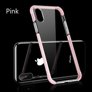 Four-corner airbag ShockProof Soft Case for iphone XS MAX XR Silicone TPU Clear Cover for Apple iPhone 6 7 8 Plus X