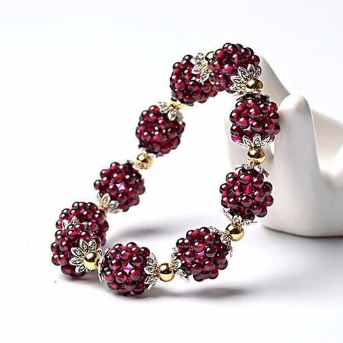 Natural garnet bracelet