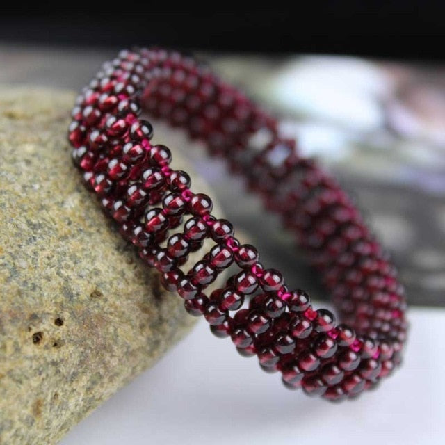 Natural garnet bracelet