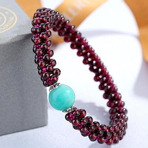 Natural garnet bracelet