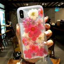 Real Dried Flower Phone Case for iPhone X Transparent Soft TPU Handsome Pressed Back Cover for iPhone X 8 7 6S Plus Cases Women