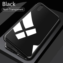 Adsorption Magnet Case for iPhone XR XS MAX X 8 Plus 7 +Tempered Glass Back Magnet Cases Cover for iPhone 7 6 6S Plus Case