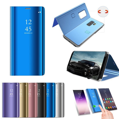 Clear View Smart Phone Case For iphone XR XS MAX X 8 7 Plus Smart Cases Flip Stand Leather Cover For iphone 6 6S Plus